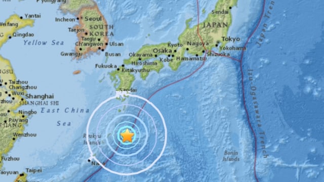 Titik Gempa di Jepang (Foto: earthquake.usgs.gov)