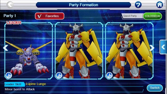Formasi di Digimon Links. (Foto: Digimon Links)