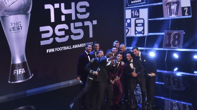 Para pemain di The Best FIFA Football Awards. (Foto: Ben STANSALL / AFP)