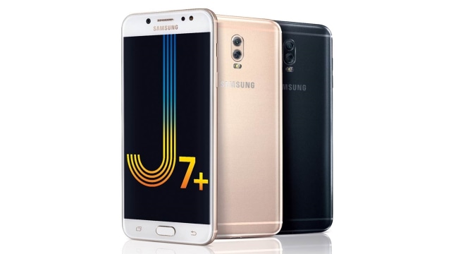 Ponsel Samsung Galaxy J7 Plus. (Foto: Samsung)