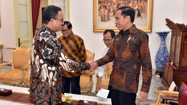Anies-Sandi bertemu Presiden Jokowi (Foto: Dok. Agus Suparto - Presidential Palace)