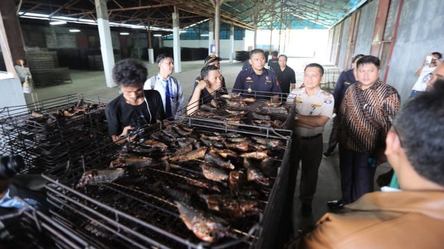 Ekspor Ikan laut ke Jepang. (Foto: Dok.Bea Cukai)