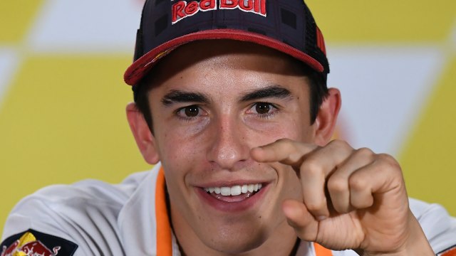 Marquez dalam sebuah konferensi pers. (Foto: MOHD RASFAN / AFP)