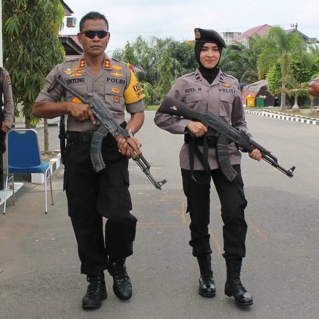 Polwan di Polres Aceh Utara (Foto: Instagram @polres.acehutara)