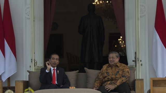Jokowi bertemu Susilo Bambang Yudhoyono (SBY) (Foto: Antara/Rosa Panggabean)