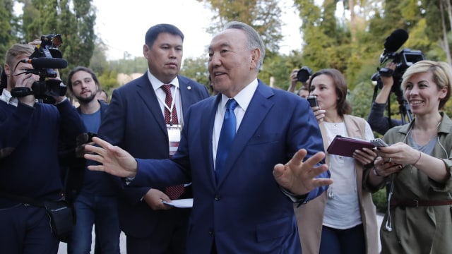 Presiden Kazakhstan Nazarbayev (Foto: Maxim Shemetov/Reuters)