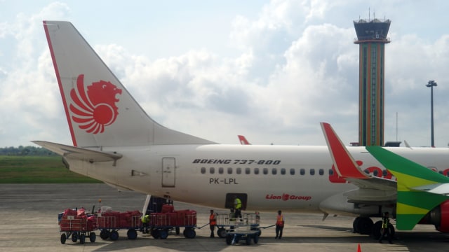 Maskapai Lion Air di Bandara Internasional Lombok (Foto: Aditia Noviansyah/kumparan)
