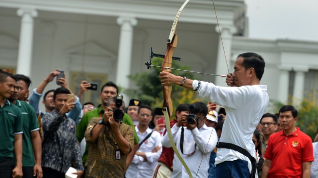 Jokowi di acara Sumpah Pemuda, Bogor (Foto: Wahyu Putro/Antara)