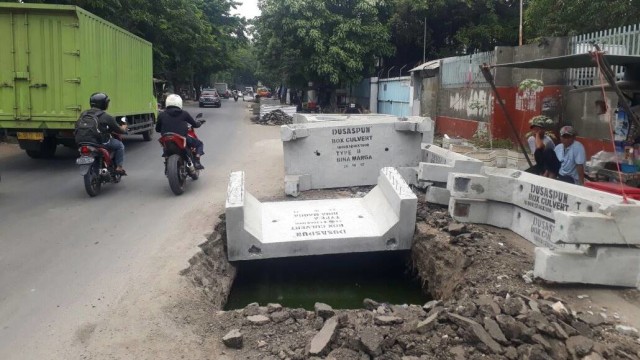 Pekerjaan Galian Box Utilitas di Jalan Lodan Jakut (Foto: Dok. Kasubdit Bin Gakkum)