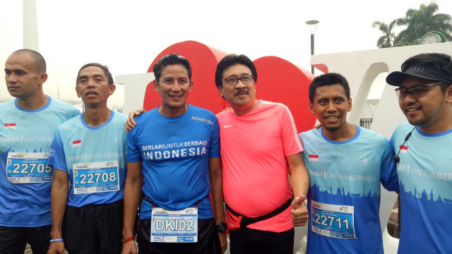 Sandi di Jakarta Marathon 2017. (Foto: Ochi Amanaturrosyidah/kumparan)