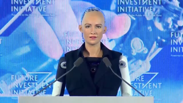 Sophia, robot warga negara Arab Saudi. (Foto: Future Investment Initiative)