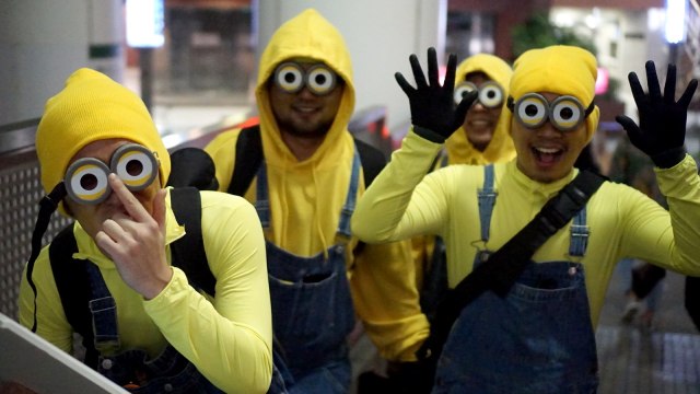 Perayaan halloween di Shibuya, Tokyo, Jepang.