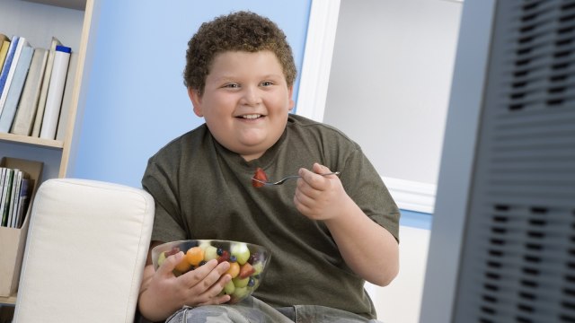 Ilustrasi anak obesitas.
