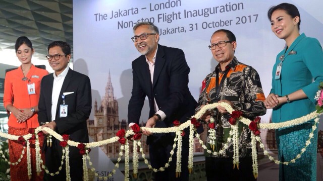 Peresmian Garuda Indonesia Jakarta-London (Foto: Fanny Kusumawardhani/kumparan)