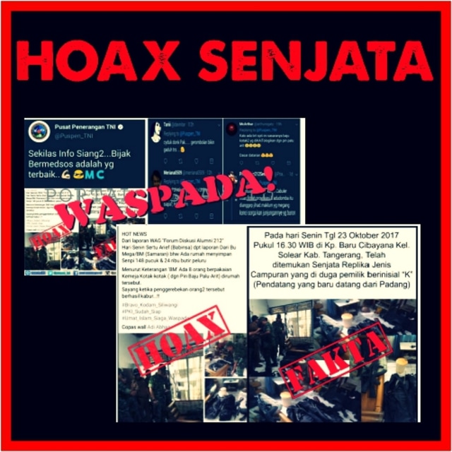 Hoax Penemuan Senjata dan PKI di Tangerang: Masyarakat Jangan Mudah Percaya