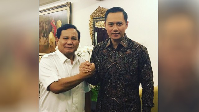 AHY dan Prabowo Subianto (Foto: Instagram : @ciptapancs)
