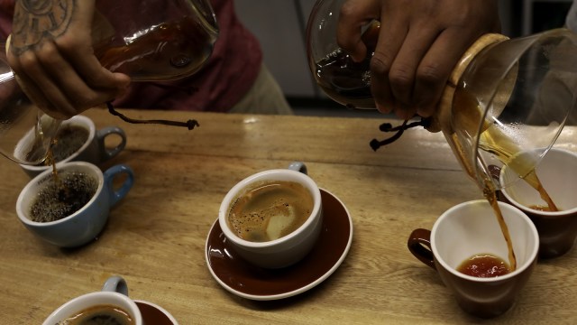 Panen kopi di Kolombia (Foto: AFP /Joaquin Sarmiento)