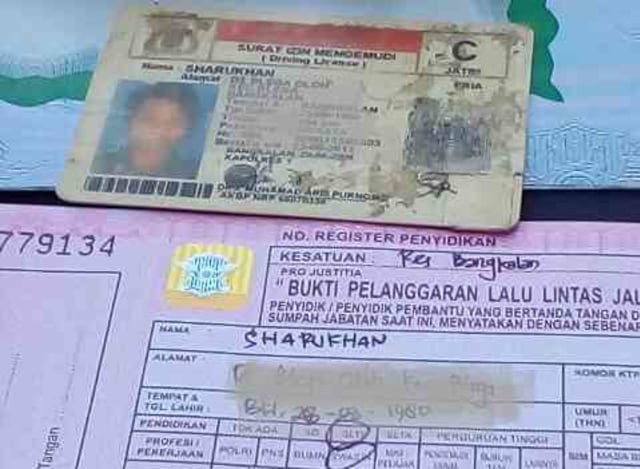 Wow… Polisi Bangkalan Tilang Sharukhan