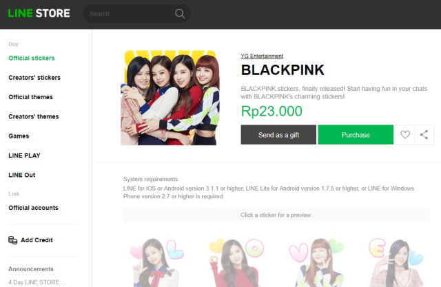  Blackpink  Rilis Stiker  Imut di Line Sudah Punya 