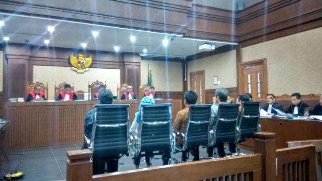 Setya Novanto di Pengadilan Tipikor (Foto: Aprilandika Pratama/kumparan)