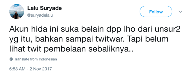 Netizen membela kader PKS (Foto: Twitter @suryadelalu)