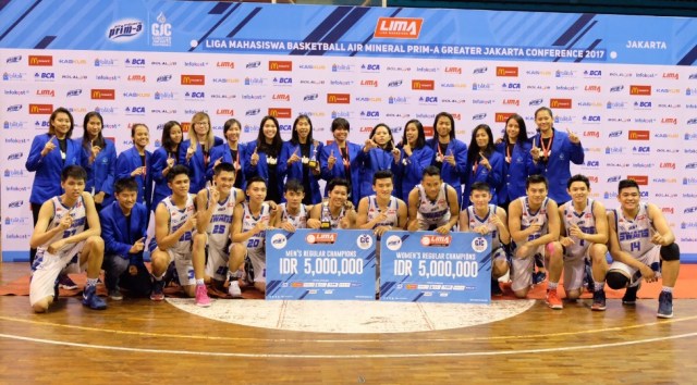 Tim Basket Esa Unggul Borong Gelar Juara di Turnamen Liga Mahasiswa GJC 2017