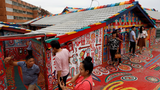 Desa Pelangi di Taichung, Taiwan. (Foto: REUTERS/Tyrone Siu)