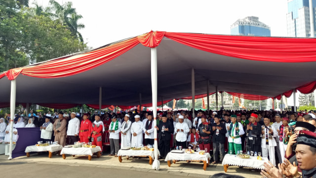 Milad ke-1 Brigade Jawara Betawi 411 di Monas (Foto: Fadjar Hadi/kumparan)