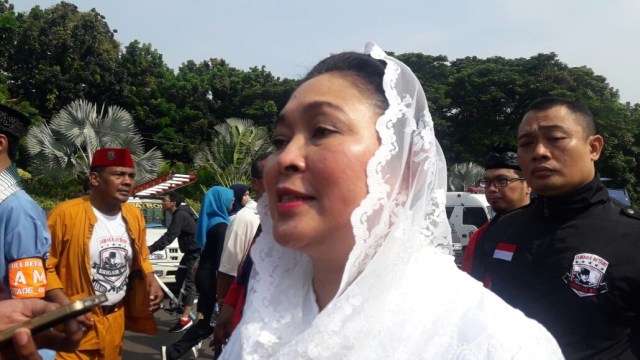 Titiek Soeharto di Monas. (Foto: Fadjar Hadi/kumparan)