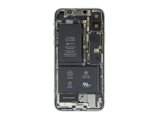 Komponen iPhone X. (Foto: iFixit (CC BY-NC-SA 3.0))