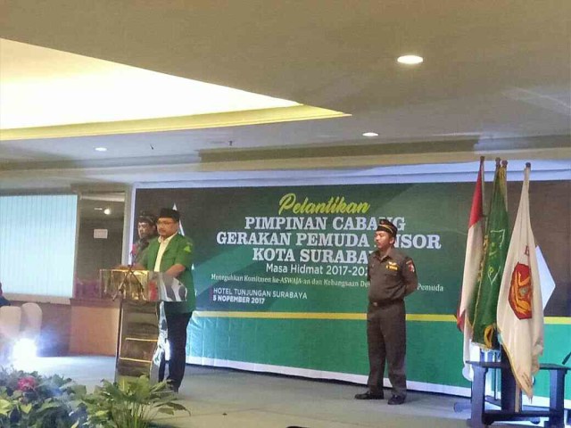 Lantik GP Ansor Surabaya, Gus Yaqut: Berkhidmalah Sungguh-Sungguh