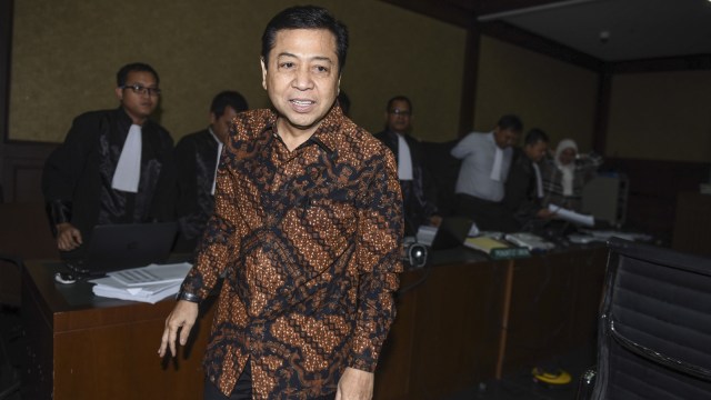 Setya Novanto, saksi di sidang e-KTP (Foto: Antara/Hafidz Mubarak A)