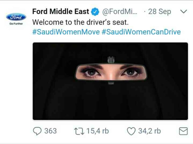 Cara Unik Coca-Cola hingga Uber Tanggapi Pencabutan Larangan Mengemudi Perempuan di Saudi (6)