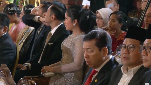 Setya Novanto tertidur saat akad nikah Kahiyang (Foto: Dok. NET. dan kumparan)