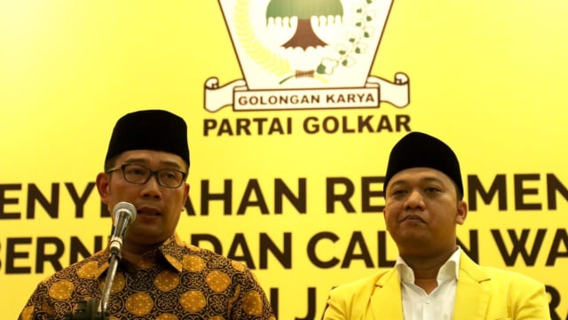 Ridwan Kamil dan pengurus Partai Golkar (Foto: Fanny Kusumawardhani/kumparan)