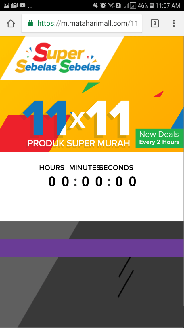 Diskon perayaan Singles' Day Indonesia. (Foto: mataharimall.com)