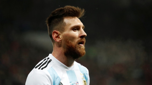 Messi pada laga bersama Argentina. (Foto: Maxim Shemetov/Reuters)