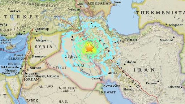 Titik Gempa di Perbatasan Iran-Irak (Foto: USGS)