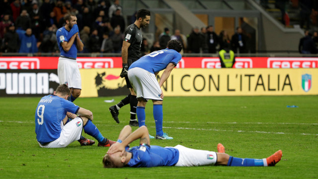 Timnas Italia gagal ke Piala Dunia. (Foto: Reuters/Max Rossi)