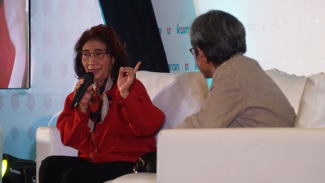 Susi Pudjiastuti di kumparan Onboarding Batch 2 (Foto: Aditia Noviansyah/kumparan)