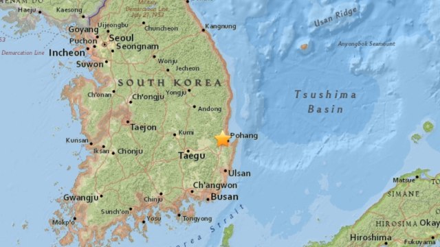 Titik Gempa di Korea Utara (Foto: usgs.gov)