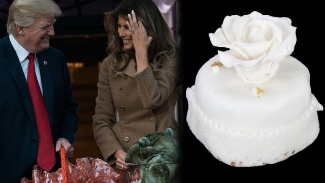 Kue Pernikahan Trump dan Melania (Foto: Dok. Julien's Auction dan NICHOLAS KAMM/AFP)