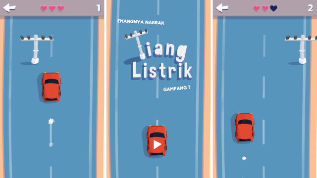 Game Android 'Tiang Listrik'. (Foto: Noobzilla)