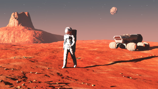 Ilustrasi kehidupan di planet Mars (Foto: Thinkstock)