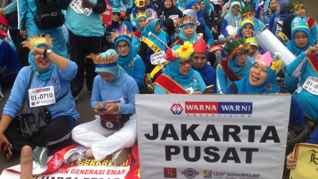 Gerak Jalan Sehat Himpaudi Provinsi DKI Jakarta. (Foto: Mirsan/kumparan)