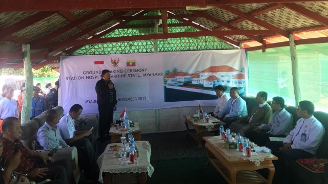 Pembangunan rumah sakit Indonesia di Myanmar (Foto: Dok Kemlu)