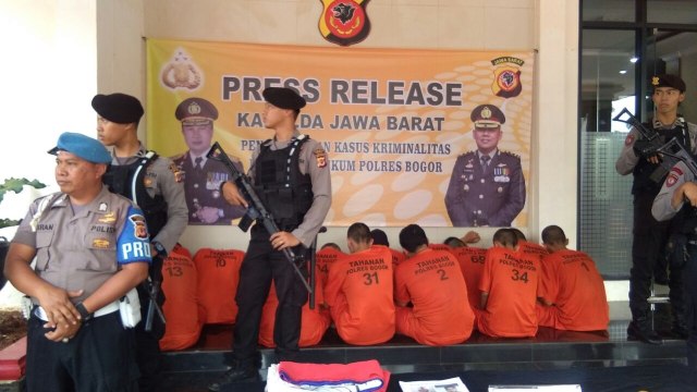 Press Release kasus begal Bogor (Foto: Moh Fajri/kumparan)