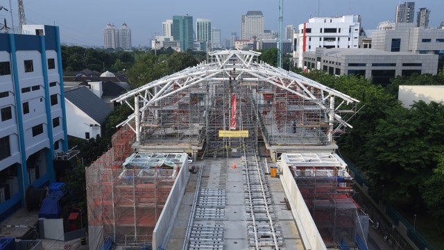 Stasiun MRT Sisingamangaraja (Foto: Akbar Nugroho/Antara)