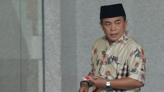 Ade Komarudin diperiksa KPK (Foto: Wahyu Putro/Antara)