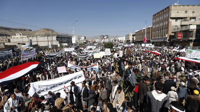 Konflik Yaman (Foto: AFP PHOTO / MOHAMMED HUWAIS)